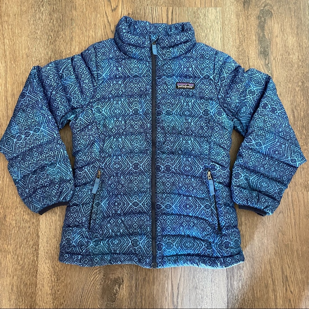 Patagonia Girl’s Down Sweater Puffer Jacket Ikat